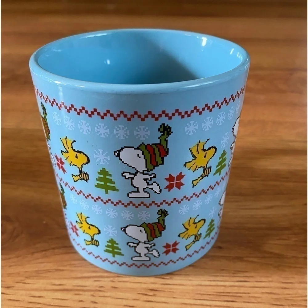Peanuts Snoopy Woodstock Winter Christmas Sweater Ceramic Coffee Mug